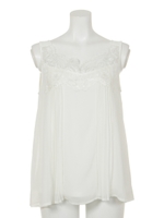 モチーフレースコンビTOP/WHT