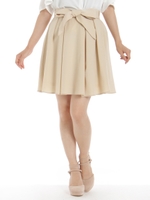 ウエストリボンスカート/プラム