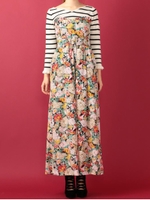 クラシカルフラワーベアサロペット/ネイビー