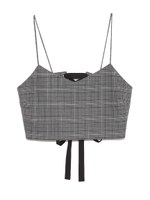 チェックスーツセットアップビスチェ/DGRY