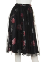 チュールフラワーJ/W SK/BLK