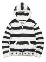 【GELATO PIQUE HOMME】’スムーズィー’スタージャガードボーダーパーカー/GRY