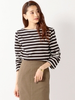 〓SACRA ボーダー ロングスリーブ / サクラ/BLACK