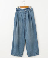 デニムテーパードワイドパンツ