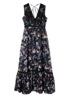 gradation flower ロングワンピース/MIX