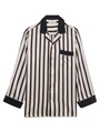 【Joel Robuchon & gelato pique】’Homme’シルクパジャマシャツ/STRIPE