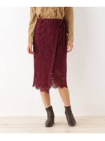 レースタイトスカート/ボルドー(064)