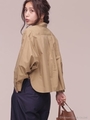 MORE11月号掲載/ワイドスリーブシャツ/キャメル