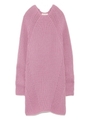 ワイドリブニットミニワンピース/PNK
