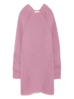 ワイドリブニットミニワンピース/PNK