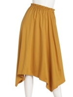 イレヘムサテンフレアスカート/ブラウン