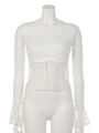LAYER LACE FIT トップス/WHT
