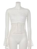 LAYER LACE FIT トップス/WHT