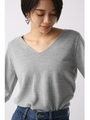 【AZUL by moussy】ウォッシャブルソフトタッチVネック長袖プルオーバー [MOOK掲載]  97011/T.GRY