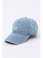 【AZUL by moussy】スター刺繍6パネルキャップ/BLU
