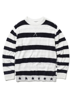 【GELATO PIQUE HOMME】’スムーズィー’スタージャガードボーダープルオーバー/NVY