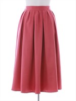 ツイル無地タックスカート/テラコッタ