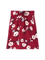 ピーチヴィンテージフラワータイトスカート/ボルドー(070)