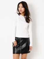 リップルデコルテデザイントップ/WHITE