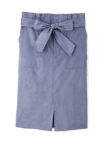 スエードリボンベルト付きスカート/ブルー(110)