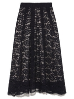 ギャザーレーススカート/NVY