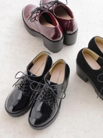 ボリュームヒールシューズ/ブラック