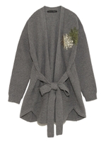 スパンコールニットガウン/GRY