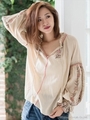 INDIA ottoman embroidery 2wayブラウス/ベージュ