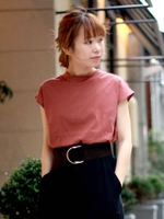 Jスタンドネックフレンチプルオーバー/ブラウン