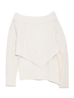 【emmi atelier】ケーブルニットプル/GRY