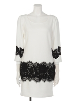 パフショルダーレースOP/BLK