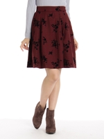 フロッキー花柄SK/ワイン