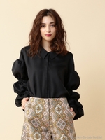 袖ボリュームブラウス/ブラック