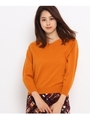 ◆◆【WEB限定カラーあり】【洗える】ショルダーレースニット/ブルー(092)