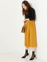 〓SACRA WO ウエストゴムスカート / サクラ / フレアスカート/YELLOW