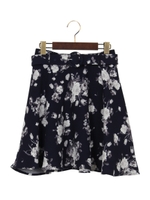 共ベルト付JZ花柄フレア/スカート/オフホワイト