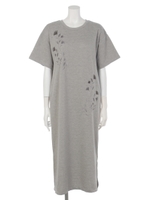 ミニ裏毛刺繍ロングOP/D/RED