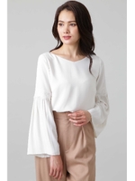 《B ability》ポリエステルベネ　ブラウス/ベージュ(040)