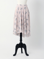 小花柄ミディー丈スカート/ピンク系
