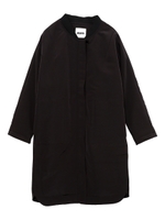 SIDE SLIT LONG COAT/ブラック