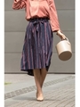 [WEB限定商品]マルチストライプフィッシュテールスカート/ベージュ(040)