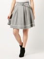 クラシカルタックベルトセットスカート/グレー