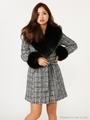 サッシュBELT付Faux Fur Wool MIX CT/マルチ
