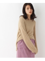 ラメ混フェザーニットプルオーバー/ベージュ(052)