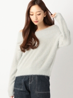 シャギーオフショルニット/ボルドー