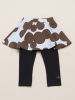 ストレッチミニ裏毛ランダムBIGドットプリントスカッツ/グレー