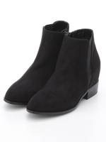 【REZOY】インヒールサイドゴアショートブーツ/ダークベージュスエード