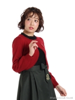 ローズ刺繍ボレロ/レッド