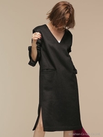 ウールシャギーワンピース/ブラック