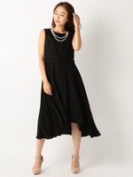 ウエストマークミモレドレス《結婚式/二次会/謝恩会/パーティー》/ピンク